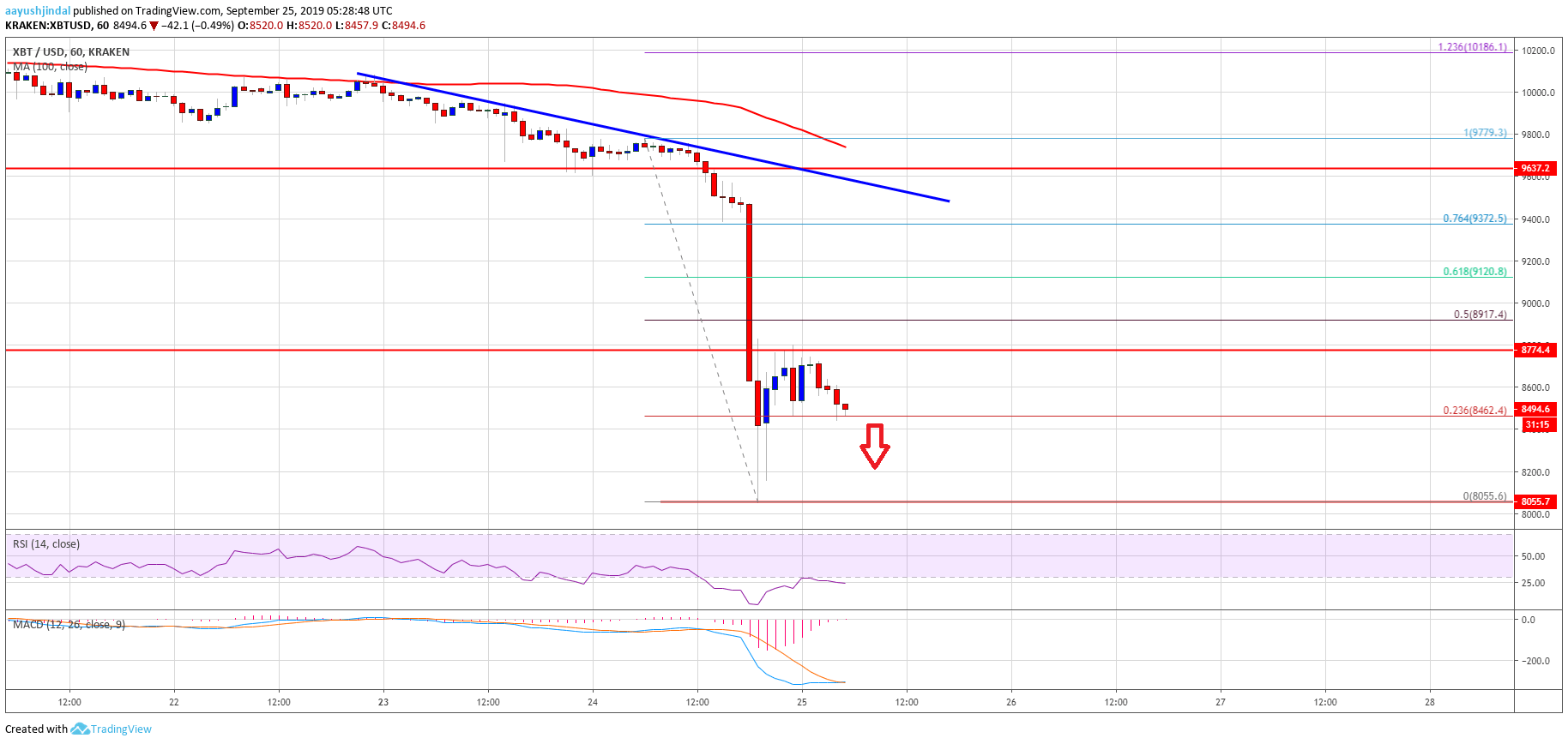 Bitcoin Price Analysis BTC Chart