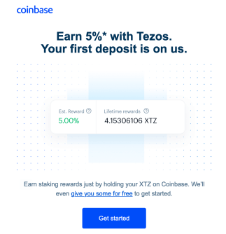 tezos crypto altcoin coinbase pump