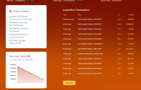 Shiba Inu burn rate