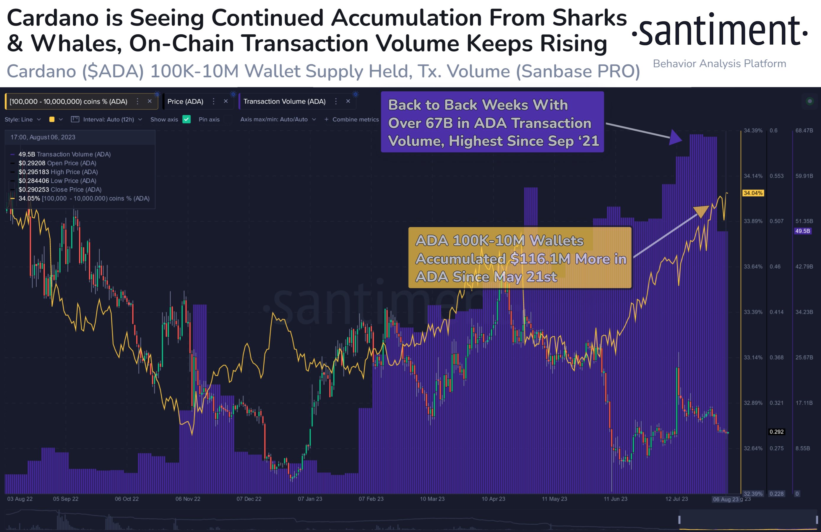 Cardano is seeing accumulation by large investors